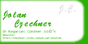 jolan czechner business card